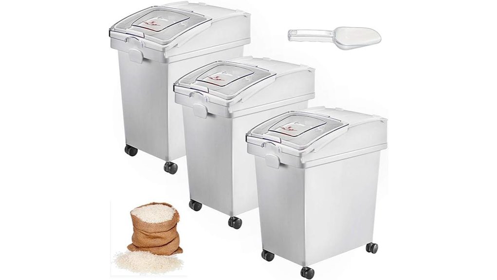 set of three storage bins