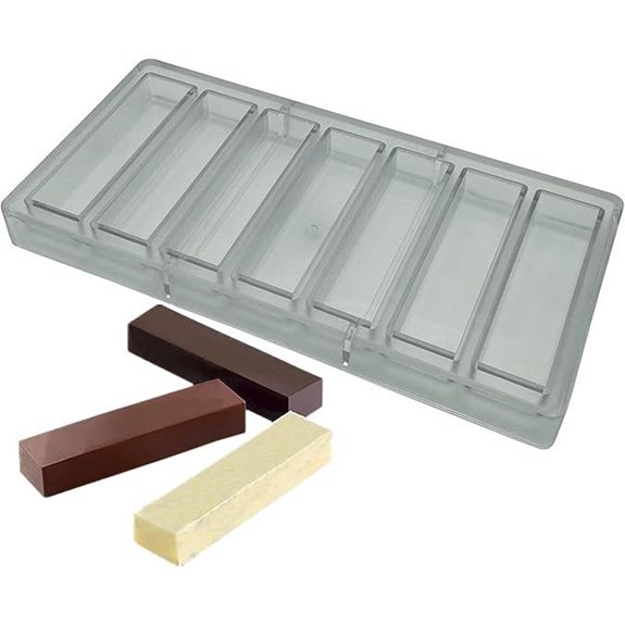Goldbaking 7-Cavity Chocolate Covered Bar Mold
