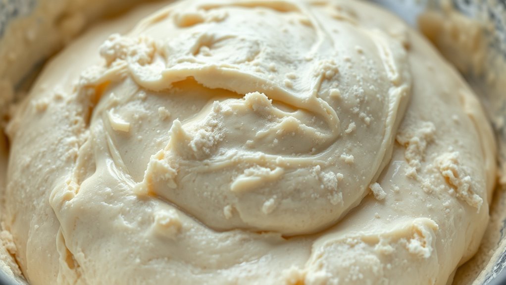 shaggy uneven sticky mixture