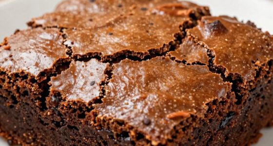 shiny brownie crust formation
