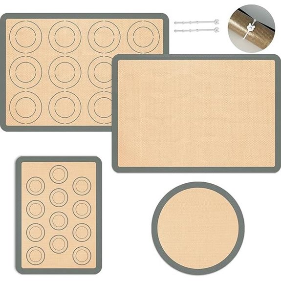 Silicone Baking Mat Set for Pastry and Pizza