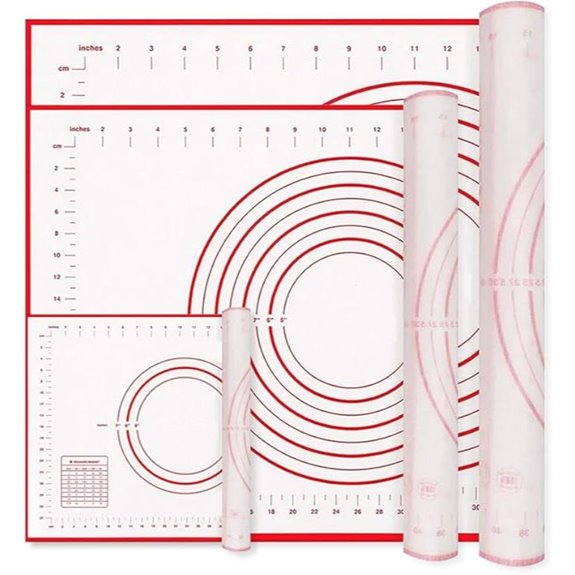 Silicone Baking Mat Set with Measurement (3 Pieces)