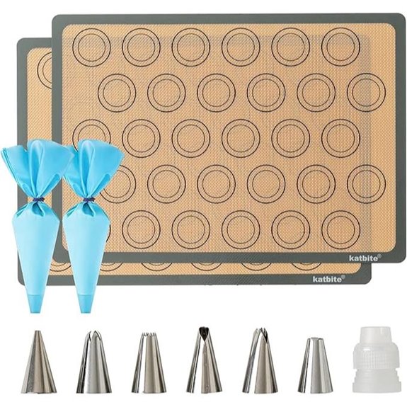 Katbite Silicone Baking Mats for Macarons (2-Pack)