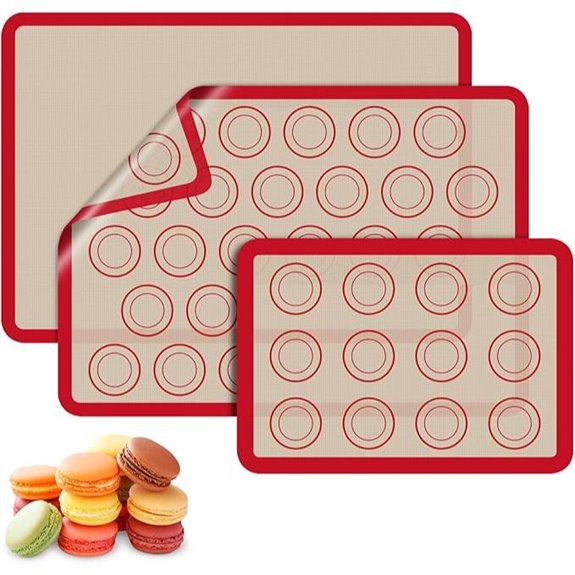 Macaron Silicone Baking Mats (3-Pack)