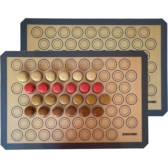 Macaron Silicone Baking Mats Set of 2