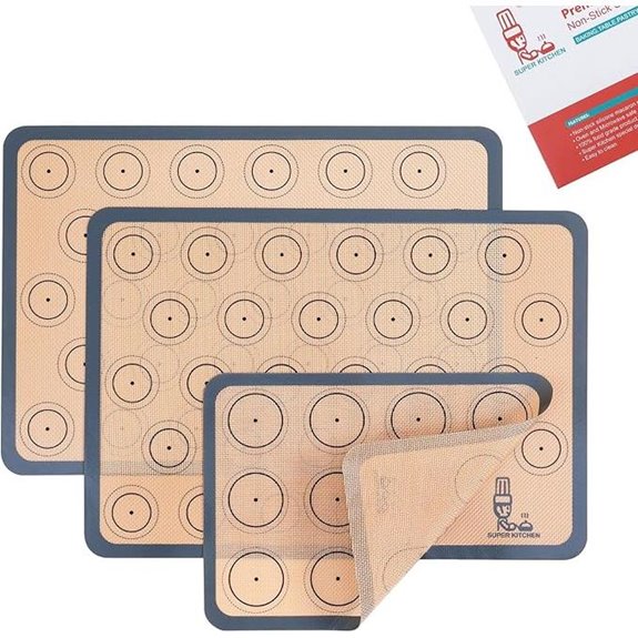 Silicone Baking Mat Set for Macarons and More