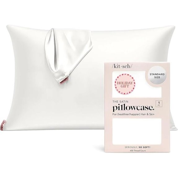 Kitsch Satin Zipper Pillowcase for Hair & Skin