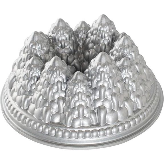 Nordic Ware Pine Forest Bundt Sparkling Silver 9 Cup