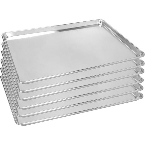 6 Pack Aluminum Baking Sheet Pans