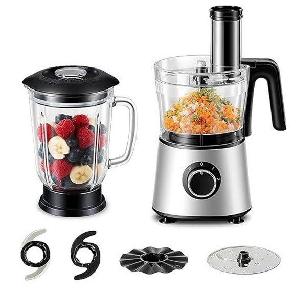 Sweetcrispy 6-Cup Food Processor & Blender Combo