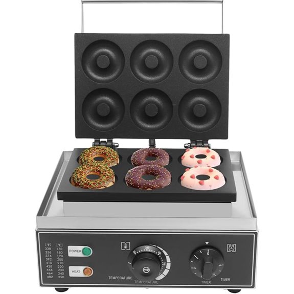 Commercial Donut & Waffle Maker Machine with 6 Holes