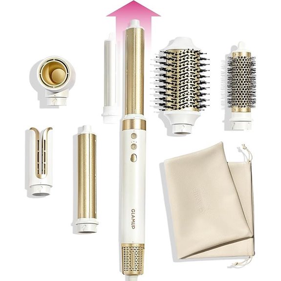 GLAMUP 6-in-1 Hot Air Styler Set with Bag