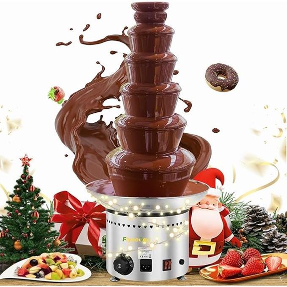 Commercial 6-Layer Chocolate Fountain with Stainless Steel