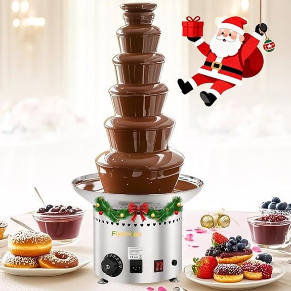 Commercial 6-Tier Chocolate Fountain with 19 lb Capacity