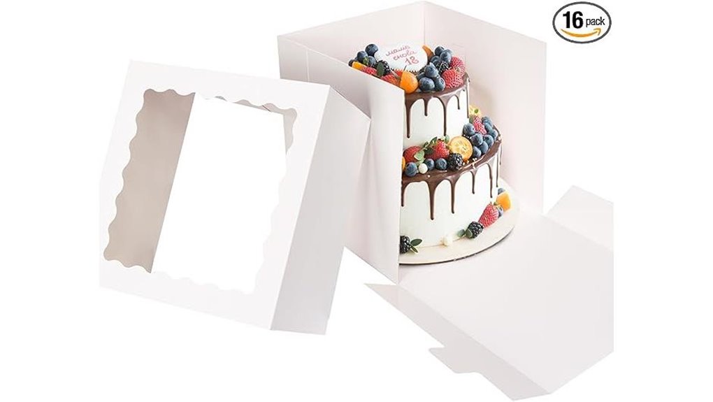 sixteen clear window boxes