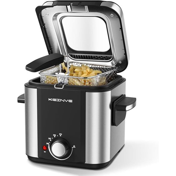 Electric Deep Fryer with Basket 1.5L Capacity