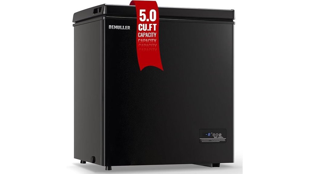 small chest freezer with baskets