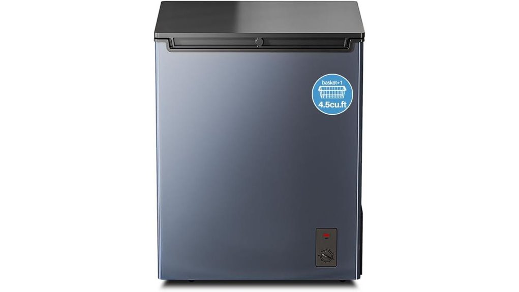 small freezer with basket