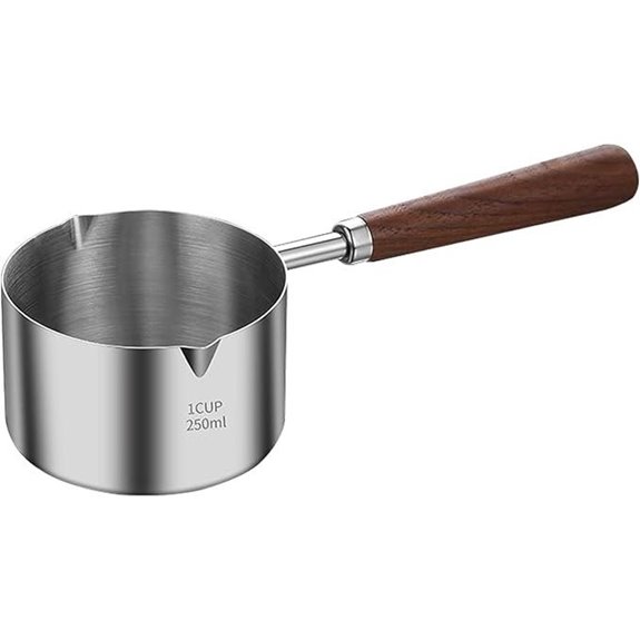 Mini Stainless Steel Butter & Milk Warmer with Spouts