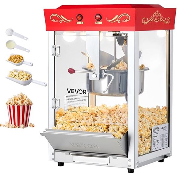 VEVOR 8oz Commercial Stainless Steel Popcorn Machine