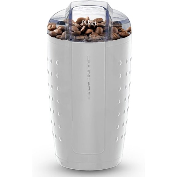 OVENTE Electric Coffee & Spice Grinder 2.5oz White