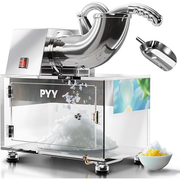 PYY Snow Cone Machine with Ice Crusher and Dual Blades