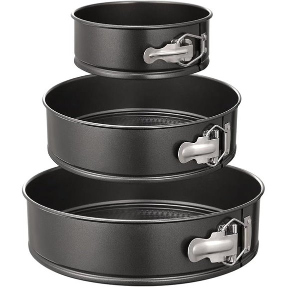 HIWARE Springform Pan Set of 3 Non-stick Leakproof