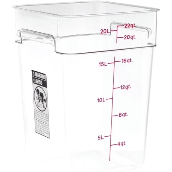 Cambro 22QT Square Food Storage Container