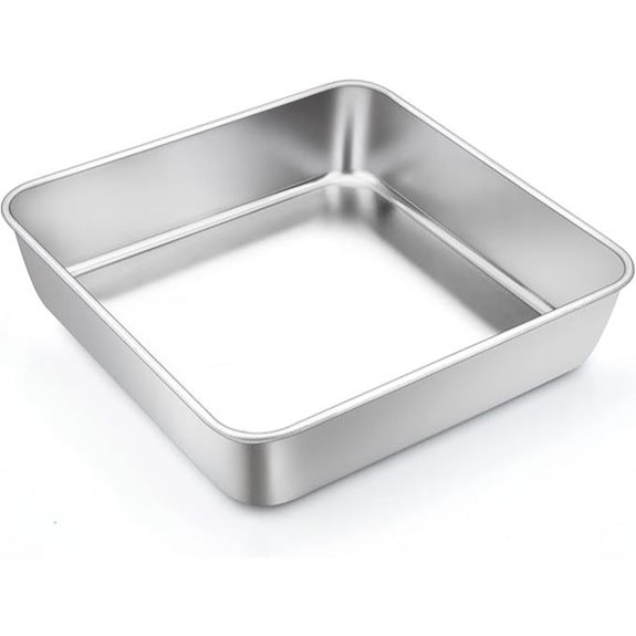 TeamFar 9-Inch Stainless Steel Square Cake Pan
