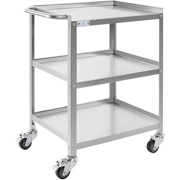 Hally Stainless Steel 3-Tier Utility Cart