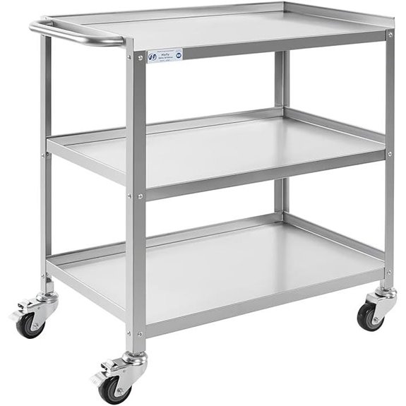 Hally Stainless Steel 3-Tier Utility Cart