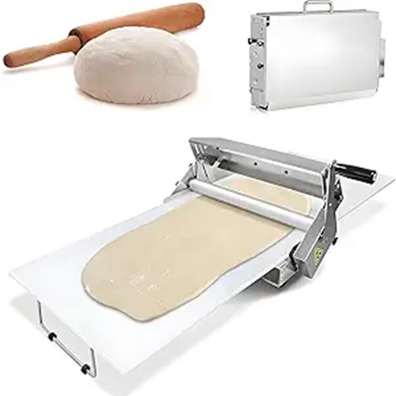 Folding Stainless Steel Dough Sheeter with Adjustable Thickness