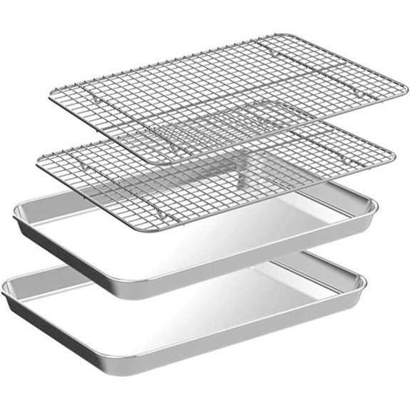 CEKEE Stainless Steel Quarter Sheet Pan & Racks Set
