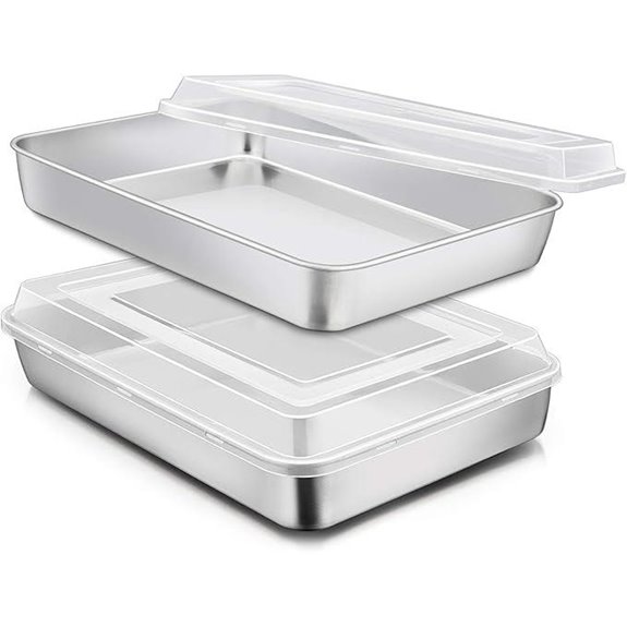 E-far Stainless Steel Baking Pan Set of 2