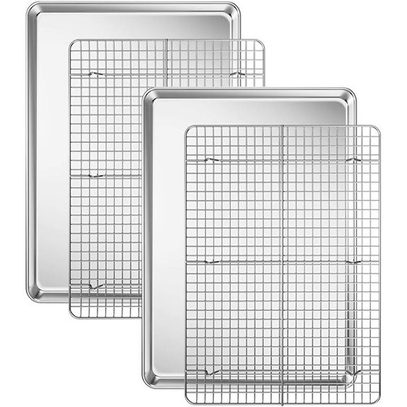 Deedro Stainless Steel Baking Sheet & Cooling Rack Set