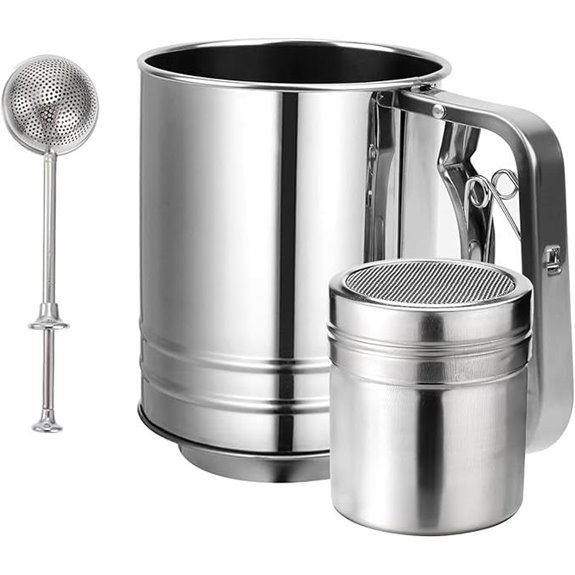 3-in-1 Stainless Steel Flour Sifter for Baking