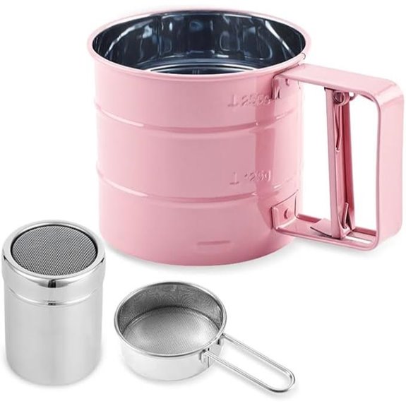3-in-1 Stainless Steel Flour Sifter for Baking
