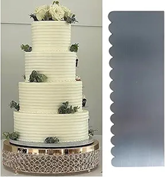 Stainless Steel 9-Inch Scallop Cake Decorating Comb