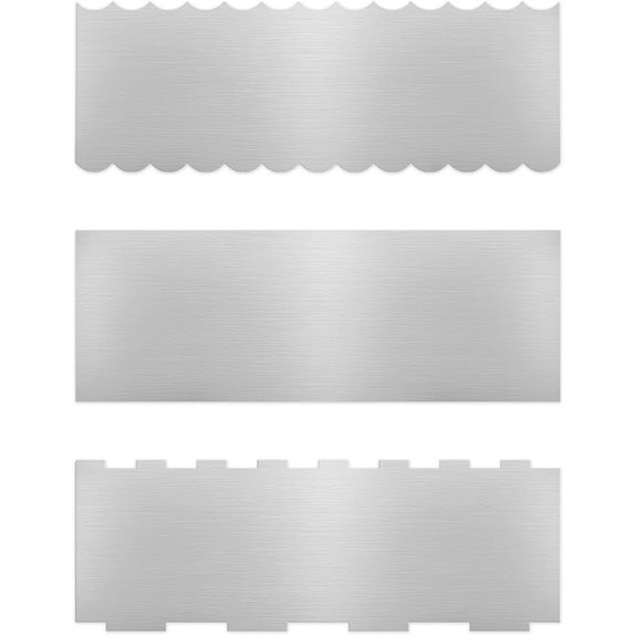 3PCS Stainless Steel Cake Decorating Scraper Set
