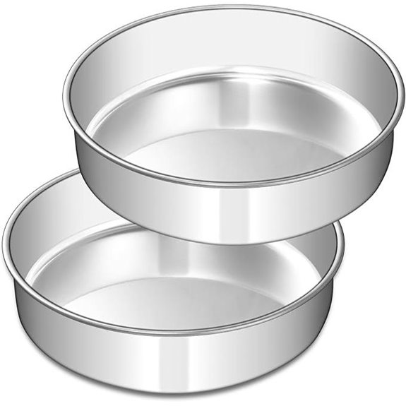 8-Inch Stainless Steel Cake Pan Set (2 Pack)