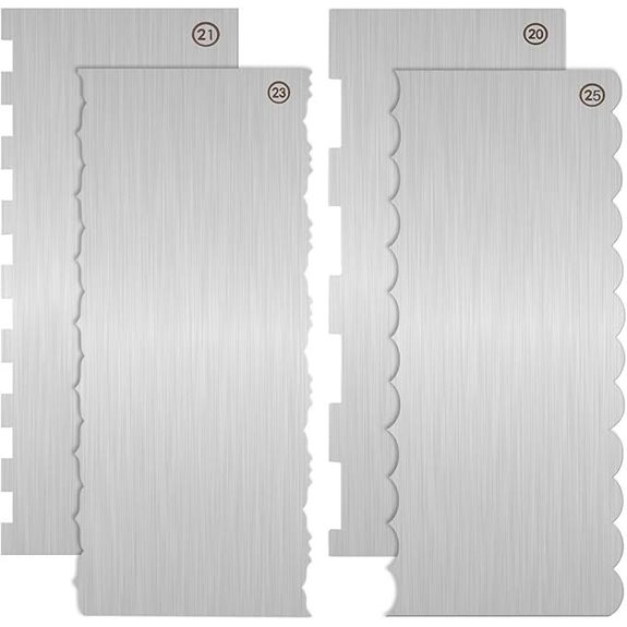 9-Inch Stainless Steel Cake Decorating Scraper Set