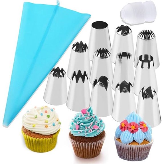 12PCS Stainless Steel Piping Tips Set for Cake Decorating