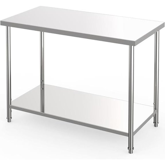 Garvee Stainless Steel 2-Tier Table for Commercial Use