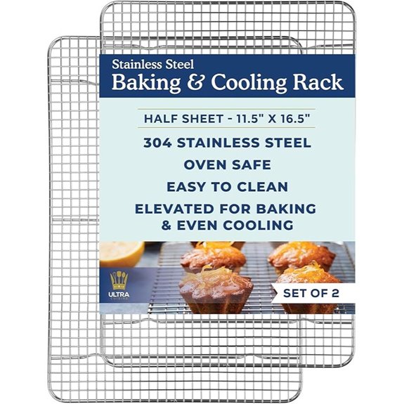 Ultra Cuisine Stainless Steel Cooling Racks Set of 2