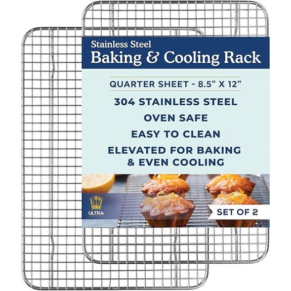 Ultra Cuisine Stainless Steel Cooling & Baking Racks (2 Pack)