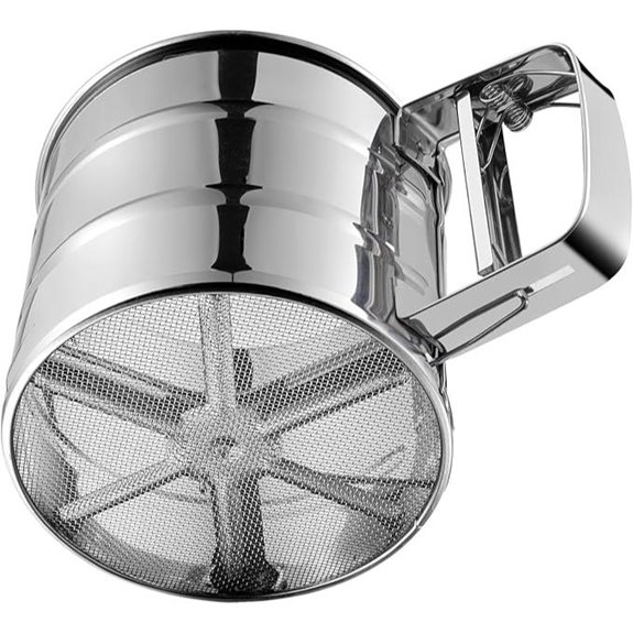 Rondauno Stainless Steel Flour Sifter with Crank