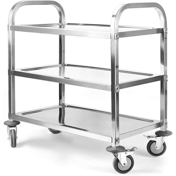 Tonchean 3-Tier Stainless Steel Kitchen Cart