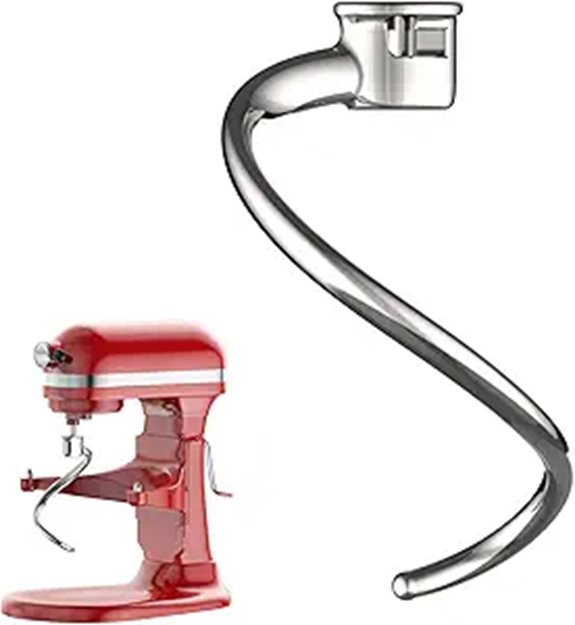 Stainless Steel Dough Hook for Kitchenaid Mixers