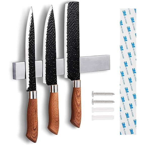 Magnetic Knife Holder for Wall No Drill Stainless Steel