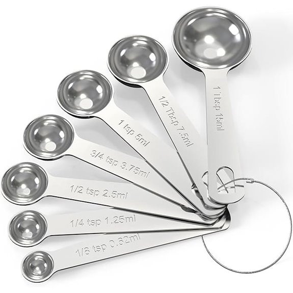 TILUCK Stainless Steel Measuring Spoons Set (7-Piece)